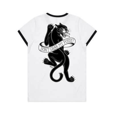 Panther Women's Ringer T-Shirt Thumbnail