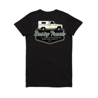 Rusty Truck Women's T-Shirt Black/White Thumbnail