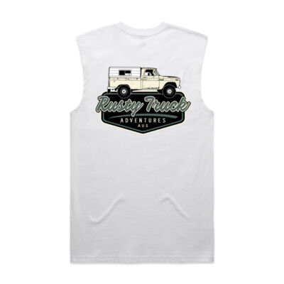 Rusty Truck Men's Tank Black/White Thumbnail